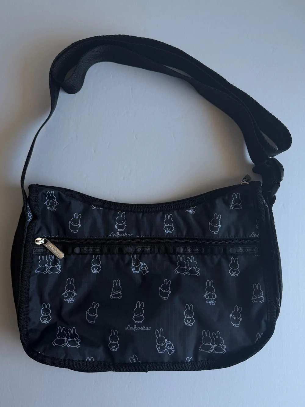 Lesportsac Classic Hobo Miffy Black Stencil